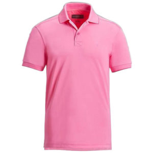 Mens Pink Polo Neck T Shirt